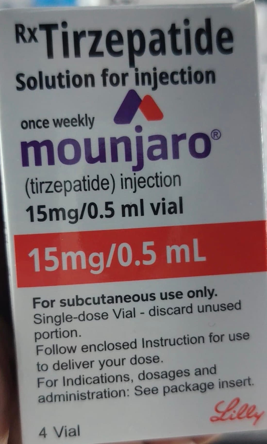 Mounjaro 15mg 4 vial Europa