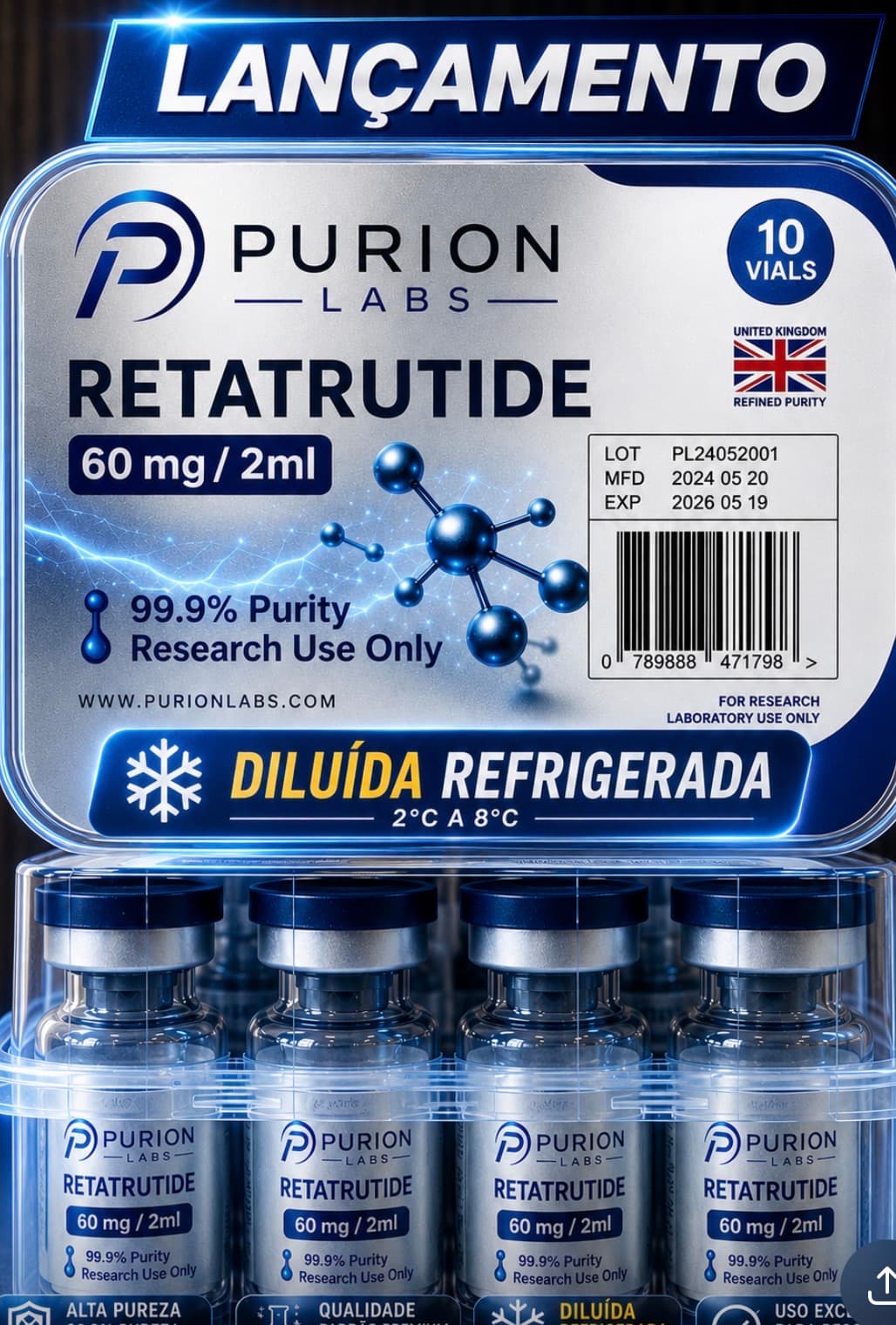 Reta purion 60/2m diluída 