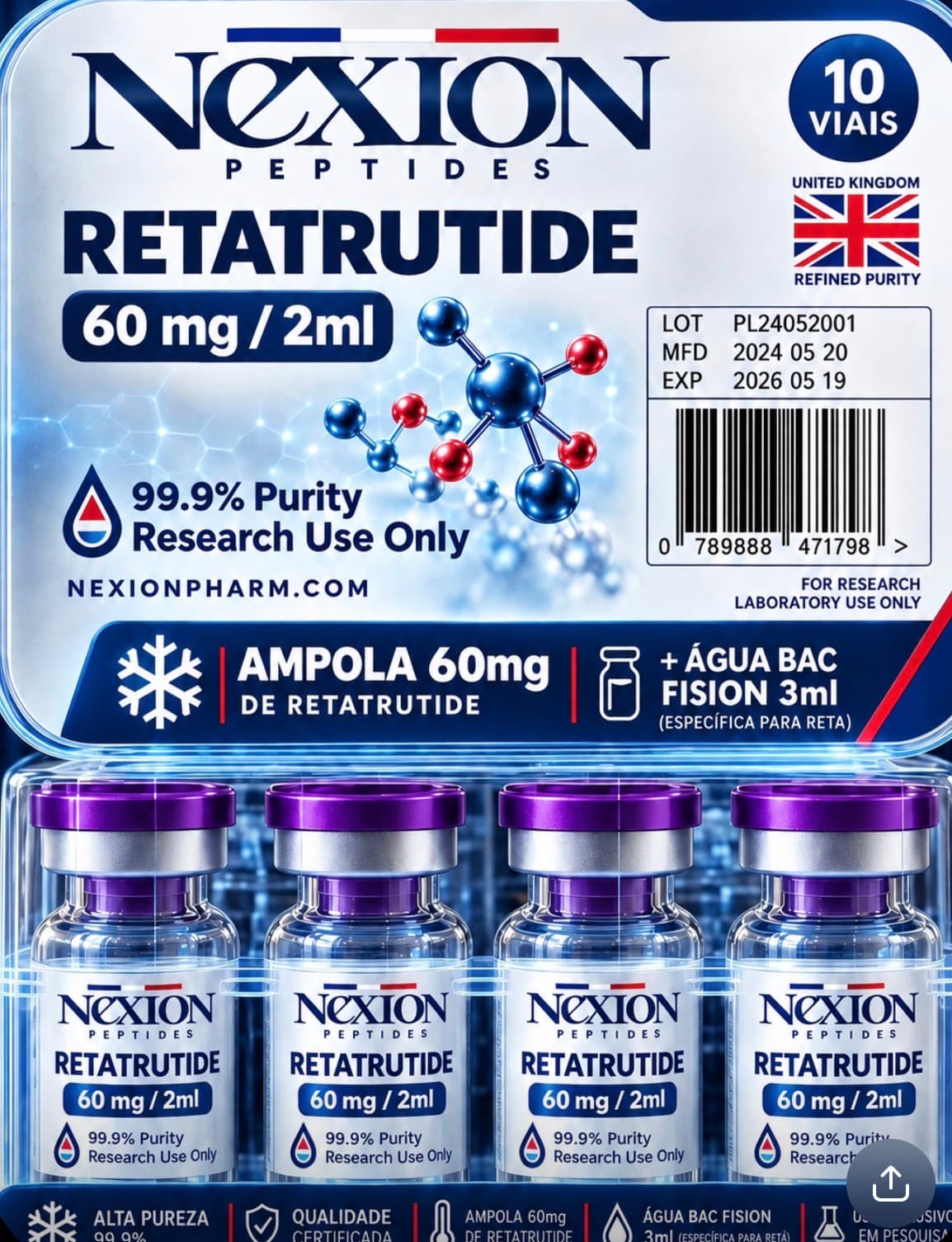 Retatrutide 60mg— tampa roxa—