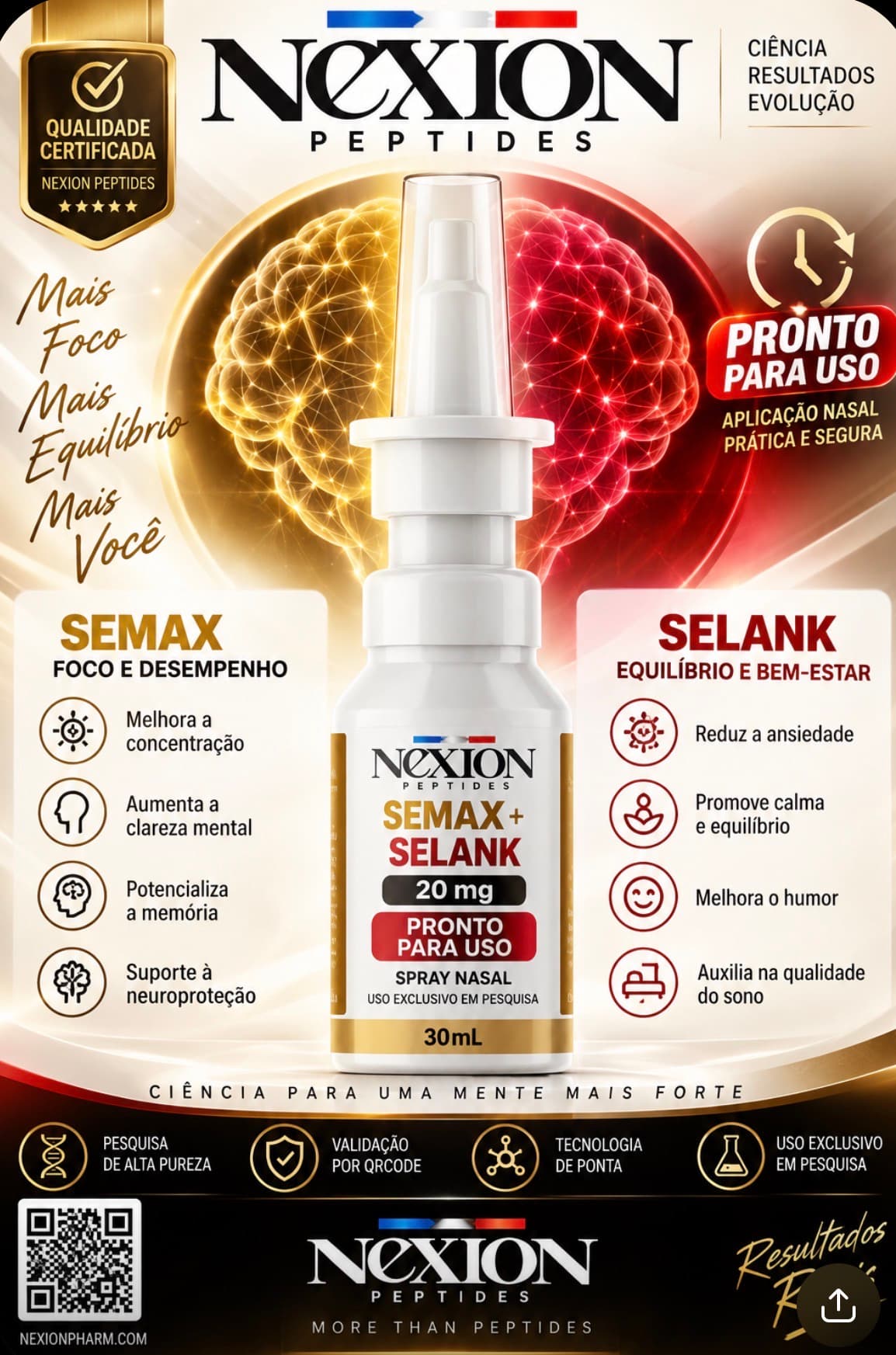 Semax + selank 20mg nasal