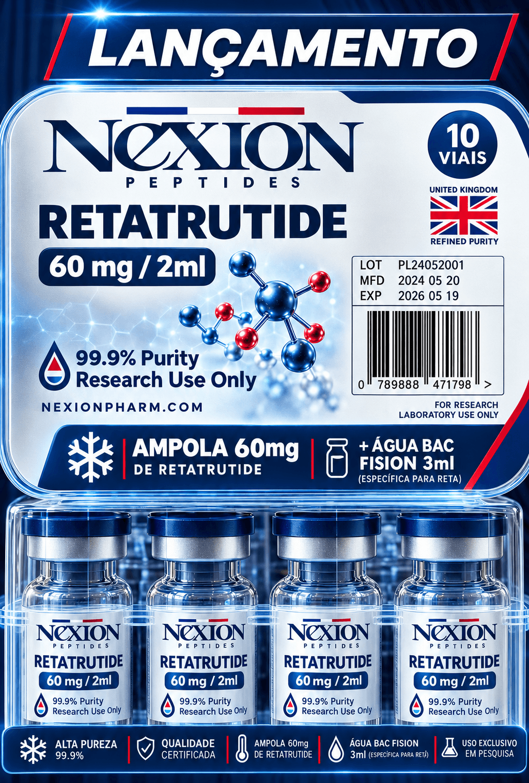 Retatrutide 60mg— tampa roxa—